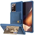 thumbnail image 1 of Samsung Galaxy Note 20 Wallet Case, Dteck Heavy Duty Hard Silicone Shockproof Case Flip Leather Card Holder Protective Cover For Samsung Galaxy Note 20 6.7 inch, Blue, 1 of 8