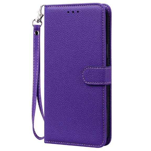 for Samsung Galaxy Note 20 Wallet Case, Premium PU Leather Magnetic Flip Phone Cover with Wrist Strap Kickstand Card Slots Case for Samsung Galaxy Note 20 6.7 Inch,Purple