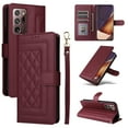 thumbnail image 1 of for Samsung Galaxy Note 20 Wallet Flip Case, Classic PU Leather Card Slots with Lanyard Magnetic Closure Kickstand Drop Protective Soft TPU Inner Case for Samsung Galaxy Note 20, Winered, 1 of 6