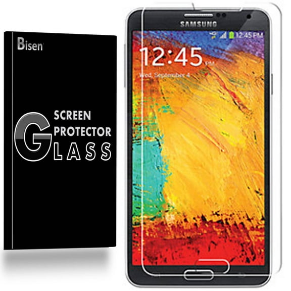 Samsung Galaxy Note 3 (2013 Release) [3-Pack BISEN] 9H Tempered Glass Screen Protector, Anti-Scratch, Anti-Shock, Shatterproof, Bubble Free