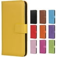 thumbnail image 1 of Samsung Galaxy Note 5 Case, Genuine Leather Folio Flip Wallet Case Cover Book Design with Kickstand Feature & Magnetic Closure & Card Slots/Cash Compartment-Yellow, 1 of 4