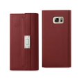 thumbnail image 1 of Samsung Galaxy Note 5 Genuine Leather Rfid Wallet Case And Metal Buckle Belt In Burgundy, 1 of 4