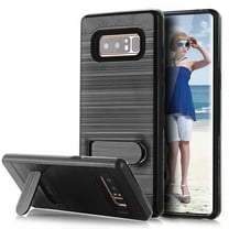 Samsung Galaxy Note 8 Brushed Shockproof With Kickstand Card Slot Holder Case Cover