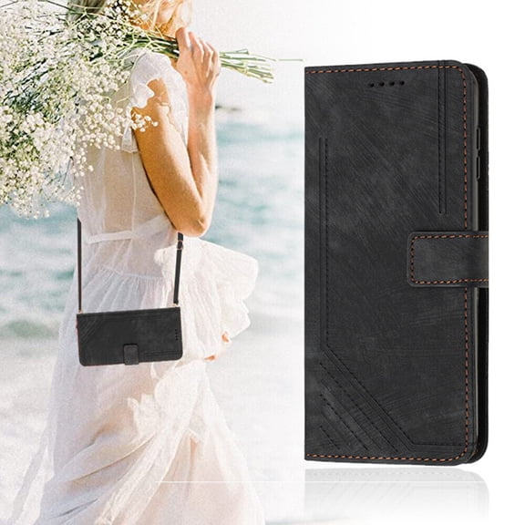 Samsung Galaxy Note 8 Case ,Magnetic Cover Lanyard Crossbody Neck Strap Scratch Proof Flip Leather Wallet Case for Samsung Galaxy Note 8