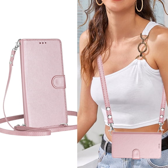 Samsung Galaxy Note 8 Case ,RFID Blocking Cover Crossbody Lanyard Flip Leather Wallet Case for Samsung Galaxy Note 8