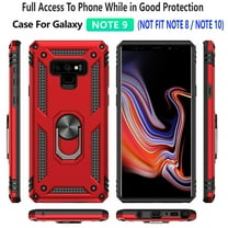 Samsung Galaxy Note 9 Case, STARSHOP Drop Protection Ring Kickstand Cover- Red