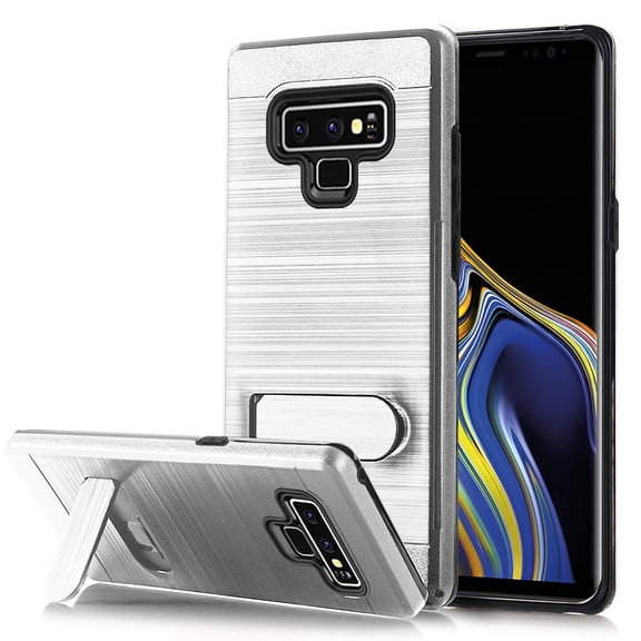 Samsung Galaxy Note 9 / N960 Brushed Shockproof With Kickstand Card Slot Holder Case Cover
