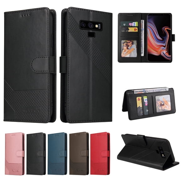 Samsung Galaxy Note 9 Wallet Case, Dteck Premium Shockproof PU Leather Stand Flip Cover Case Durable Credit Slots Retro Card Holder Folio Cover For Samsung Galaxy Note 9,
Black