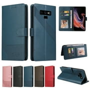 Samsung Galaxy Note 9 Wallet Case, Dteck Premium Shockproof PU Leather Stand Flip Cover Case Durable Credit Slots Retro Card Holder Folio Cover For Samsung Galaxy Note 9, Blue