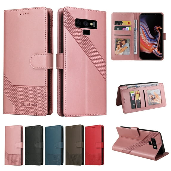 Samsung Galaxy Note 9 Wallet Case, Dteck Premium Shockproof PU Leather Stand Flip Cover Case Durable Credit Slots Retro Card Holder Folio Cover For Samsung Galaxy Note 9,
Rosegold
