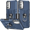 thumbnail image 1 of for Samsung Galaxy Note20 Case with Metal Ring Kickstand for Women & Men, Heavy-Duty Protection Shockproof Bumper Cover Case for Samsung Galaxy Note 20 TY Blue, 1 of 18