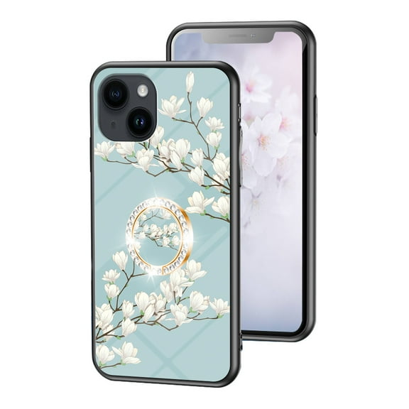 This Samsung Galaxy Note20ultra phone case comes with a 360° rotating metal ring, making it convenient to carry. It features a magnetic stand and a floral pattern.