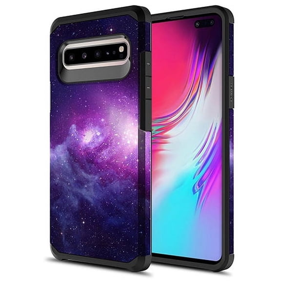 Samsung Galaxy S10 5G Case, KAESAR Hybrid Dual Layer Slim Graphic Armor Shockproof Impact Resistant Protective Cover Case for Samsung Galaxy S10 5G (Galaxy Cloud)