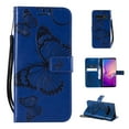thumbnail image 1 of Samsung Galaxy S10 (5G) Wallet Case, Dteck Embossed Butterfly Flip PU Leather Folio Stand Case Cover Built-in Card Slots & Money Pocket, with wrist Strap, For Samsung Galaxy S10 5G, Blue, 1 of 6
