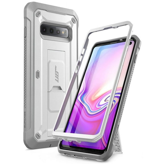 Samsung Galaxy S10 Case (2019 Release) SUPCASE Unicorn Beetle Pro Series Full-Body Dual Layer Rugged with Holster & Kickstand Without Built-in Screen Protector (White)