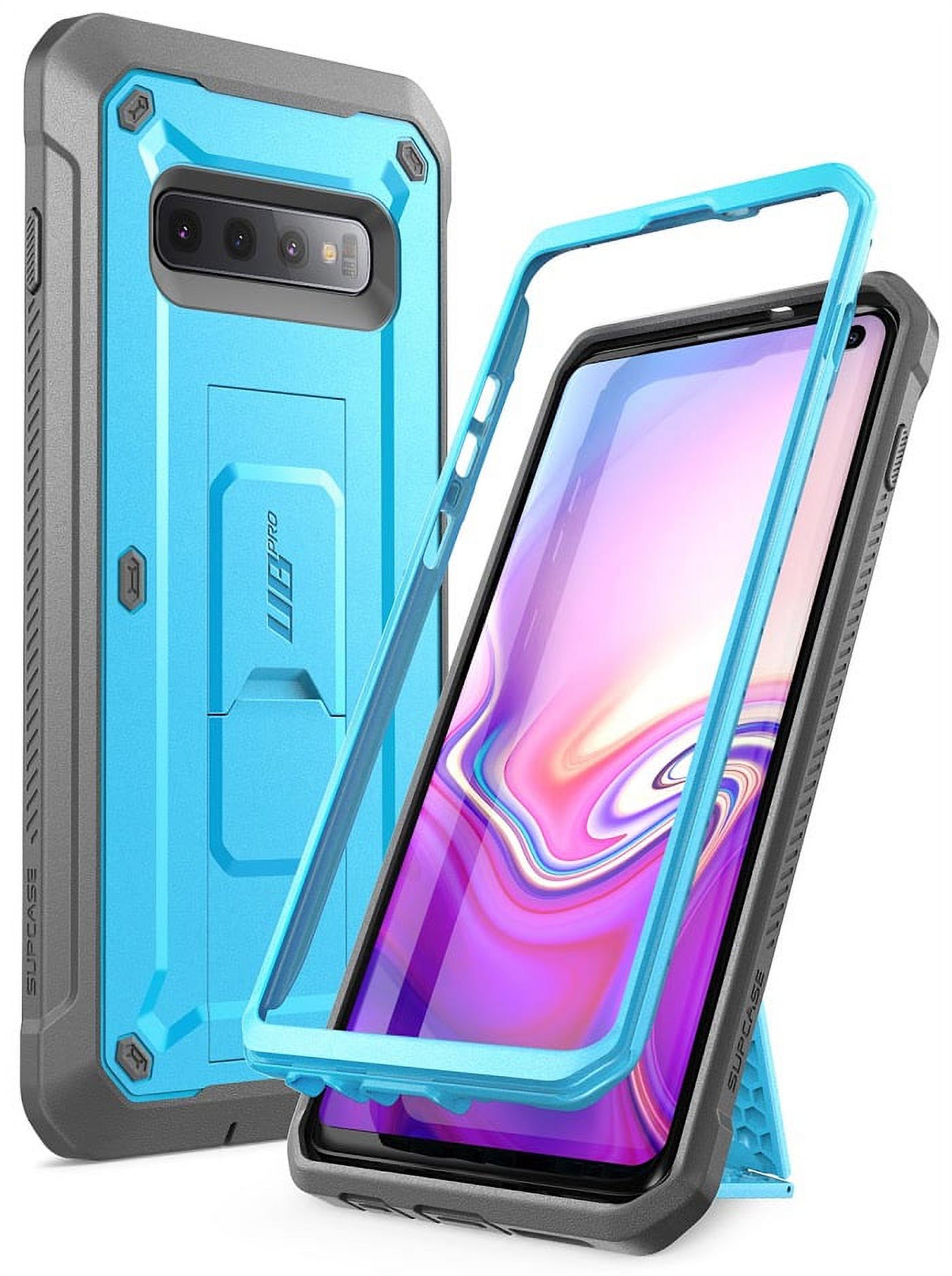 Samsung Galaxy S10 Case (2019 Release) SUPCASE Unicorn Beetle Pro Series Full-Body Dual Layer Rugged with Holster & Kickstand Without Built-in Screen Protector (Blue) - image 1 of 8