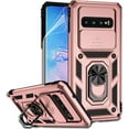 thumbnail image 1 of for Samsung Galaxy S10 Case with Camera Lens Cover HD Screen Protector, Dual Layer Military-Grade Drop Tested Magnetic Ring Holder Kickstand Protective Phone Case for Samsung Galaxy S10 (Rose Gold), 1 of 17