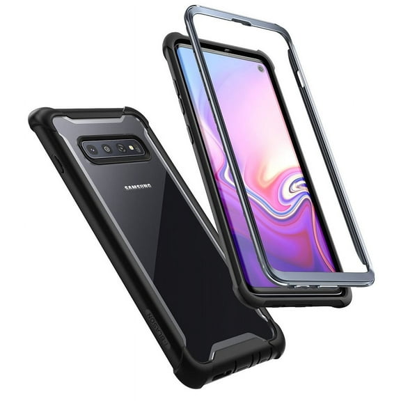 Samsung Galaxy S10 Case, i-Blason Ares Series Full-Body Rugged Clear Bumper Case Without Built-in Screen Protector for Galaxy S10 2019(Grey/Black)