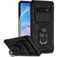 thumbnail image 1 of for Samsung Galaxy S10 Plus Case with Camera Lens Cover HD Screen Protector, -Grade Drop Tested  Ring Holder Kickstand Protective Phone Case for Samsung Galaxy S10+ Plus (Black), 1 of 17
