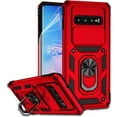 thumbnail image 1 of for Samsung Galaxy S10 Plus Case with Camera Lens Cover HD Screen Protector, Military-Grade Drop Tested Magnetic Ring Holder Kickstand Protective Phone Case for Samsung Galaxy S10+ Plus (Red), 1 of 17