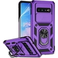 thumbnail image 1 of for Samsung Galaxy S10 Plus Case with Camera Lens Cover HD Screen Protector, Military-Grade Drop Tested Magnetic Ring Holder Kickstand Protective Phone Case for Samsung Galaxy S10+ Plus (Purple), 1 of 17