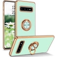 thumbnail image 1 of for Samsung Galaxy S10 Plus Case with Ring Holder Kickstand 360 Degree Rotation  Car Finger Slim Cover Shockproof Full Body Protective Phone Case for Samsung S10 Plus, Mint Green, 1 of 16