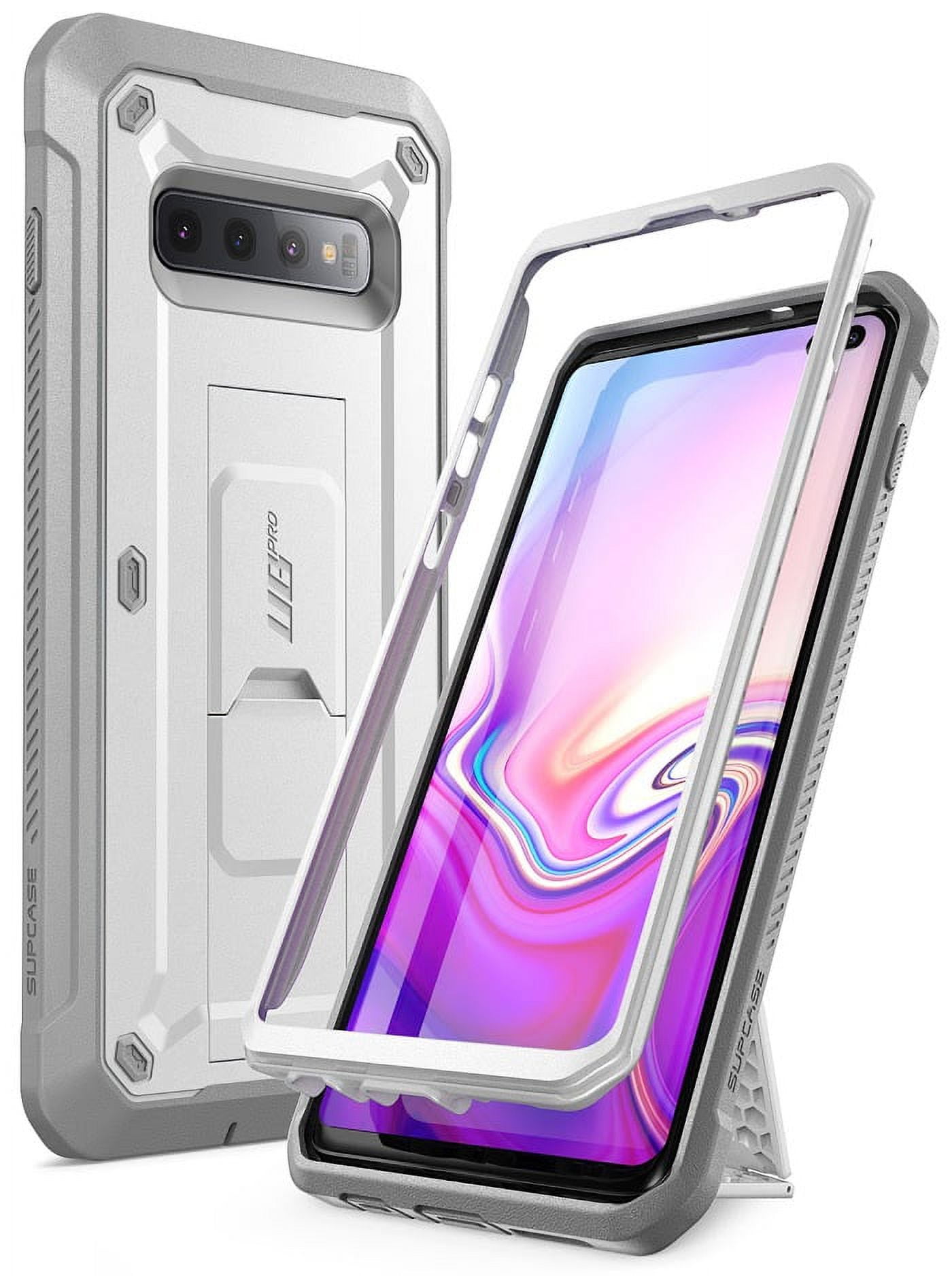 Samsung Galaxy S10 Plus Case, SUPCASE Full-Body Dual Layer Rugged Holster & Kickstand Case Without Screen Protector for Samsung Galaxy S10 Plus (2019 Release), Unicorn Beetle Pro Series (White)