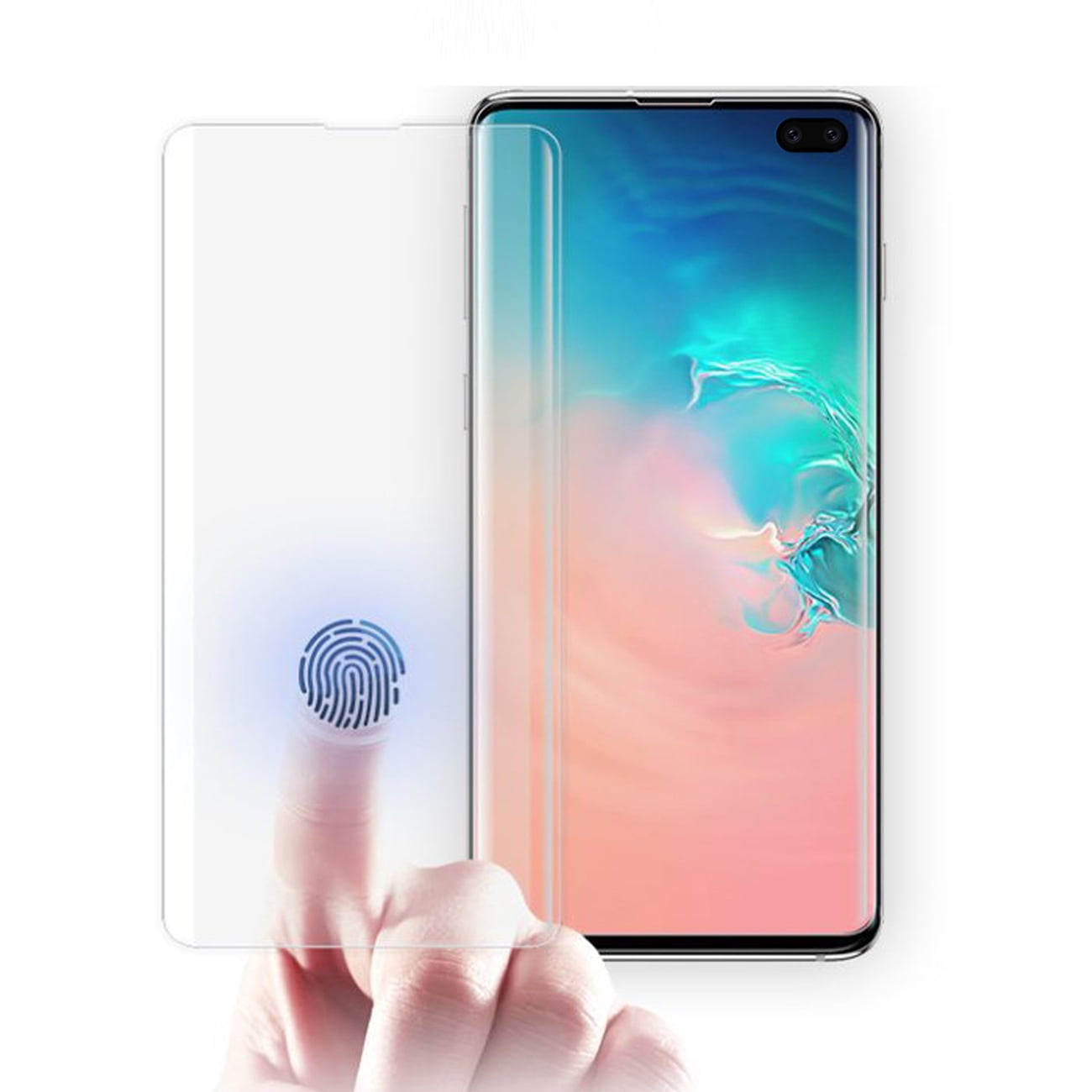Samsung Galaxy S10 Plus Clear Curved Tempered Glass Screen Protector