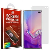 Samsung Galaxy S10 Plus, Galaxy S10+ Screen Protector with Curved Coverage Bubble Free Case Friendly [Full Coverage] HD Clear Applied TPU Film Screen Protector for Samsung Galaxy S10+ / S10 PLUS 6.4