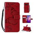 thumbnail image 1 of Samsung Galaxy S10 Wallet Case, Dteck Embossed Butterfly Flip PU Leather Folio Stand Case Cover Built-in Card Slots & Money Pocket, with wrist Strap, For Samsung Galaxy S10 6.1 inch, Red, 1 of 6