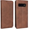 thumbnail image 1 of for Samsung Galaxy S10 Wallet Case,Premium PU Leather Flip Folio Case with Card Slot, Stand Holder and Magnetic Closure [TPU Shockproof Interior Protective Case] for Samsung Galaxy S10,Brown, 1 of 12