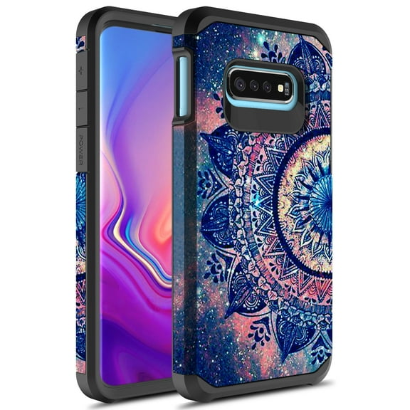Samsung Galaxy S10e Case, Rosebono Slim Hybrid Shockproof Hard Cover Graphic Fashion Colorful Skin Cover Armor Case For Samsung Galaxy S10e (Mandala)