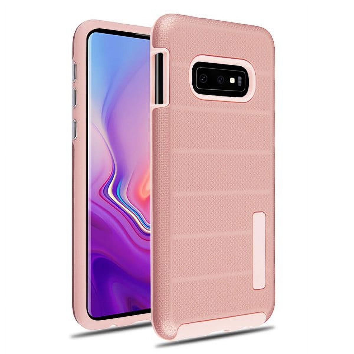 Samsung Galaxy S10e /S10 E Phone Case Protective Shockproof Dots Textured Armor Hybrid Rubber Rugged Silicone TPU Cover Rose Gold Slim Phone Case Cover for Samsung Galaxy S10 E, Galaxy S10e (5.8") - image 1 of 1