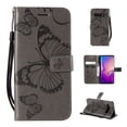 thumbnail image 1 of Samsung Galaxy S10e Wallet Case, Dteck Embossed Butterfly Flip PU Leather Folio Stand Case Cover Built-in Card Slots & Money Pocket, with wrist Strap, For Samsung Galaxy S10e 5.8 inch, Gray, 1 of 6