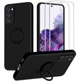 thumbnail image 1 of for Samsung Galaxy S20 5G Phone Case, Ring Stand [360° Rotatable Ring Holder] with 2 Screen Protector, with Full Camera Cover Protection, Silicone Slim Protective Phone Case (Black), 1 of 12