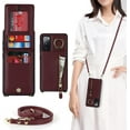 thumbnail image 1 of Samsung Galaxy S20 5G Phone Case for Women with Card Holder,Samsung S20 Case Wallet Crossbody Lanyard with Strap,Credit Card Slots Kickstand Case with Ring Holder,6.2 Inch,Burgundy, 1 of 15