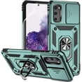 thumbnail image 1 of for Samsung Galaxy S20 Case with Camera Lens Cover Screen Protector, Dual Layer Military-Grade Drop Tested Magnetic Ring Holder Kickstand Protective Phone Case for Samsung Galaxy S20 5G (Dark Green), 1 of 17