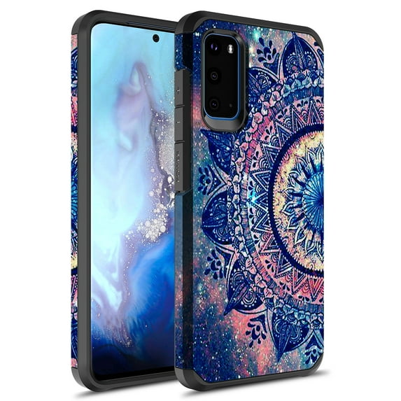 Samsung Galaxy S20 Case, KAESAR Slim Hybrid Dual Layer Shockproof Hard Cover Graphic Fashion Cute Colorful Silicone Skin Cover Armor Case for Samsung Galaxy S20 (Mandala)