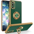 thumbnail image 1 of for Samsung Galaxy S20 Case with Ring Holder Kickstand 360 Degree Rotation  Car Finger Soft TPU Slim Cover Shockproof Protective Phone Case for Samsung S20 6.2", Dark Green, 1 of 8
