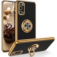 thumbnail image 1 of for Samsung Galaxy S20 Case with Ring Holder Kickstand 360 Degree Rotation  Car Finger Soft TPU Slim Cover Shockproof Protective Phone Case for Samsung S20 6.2" Women Men, Black, 1 of 16