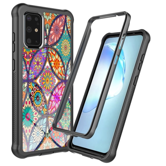 Samsung Galaxy S20 Case, Rosebono Hybrid IMD Design Graphic Anti-Scratch Fashion Cute Colorful Silicone Skin Cover Armor Case for Samsung Galaxy S20 (Colorful Mandala)