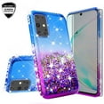 thumbnail image 1 of Samsung Galaxy S20 Case w/ TPU Screen Protector Liquid Quicksand Glitter Cute Bling Girls Women [Shock Proof] Case for Galaxy S20 - Purple/Blue, 1 of 5