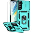thumbnail image 1 of for Samsung Galaxy S20 FE 5G Case with Camera Lens Cover HD Screen Protector, -Grade Drop Tested  Ring Holder Kickstand Protective Phone Case for Samsung Galaxy S20 FE 5G (Mint), 1 of 17