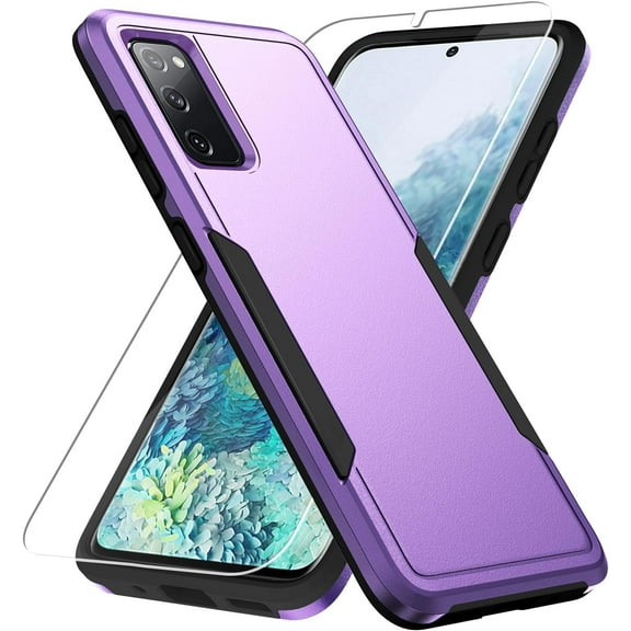for Samsung Galaxy S20 FE 5G Case,Galaxy S20 FE 5G Case with Screen Protector [ Grade Drop Tested] Heavy-Duty Tough Rugged Shockproof Protective Case for Samung S20 FE 6.5", Purple