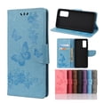 thumbnail image 1 of Samsung Galaxy S20 FE 5G Case with Hand Strap, Dteck Embossed Butterfly PU Leather Magnetic Flip Folio Wallet Case Built-in Card Holder Kick Stand Cover For Samsung Galaxy S20 FE 6.5 inch, Blue, 1 of 6