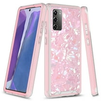 Samsung Galaxy S20 FE 5G Case, Rosebono Graphic Design Shockproof Impact Resistant Protective Full-Body Rugged Clear Hybrid Bumper Case for Samsung Galaxy S20 FE 5G (Pink Shell)