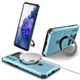 thumbnail image 1 of for Samsung Galaxy S20 FE Armor Case Stand, [Compatible with MagSafe] Military Grade Drop Protection Rugged Shockproof Grip Hard Heavy Duty Bumper Car Magnetic Cover, Lightblue, 1 of 10