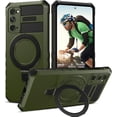 thumbnail image 1 of for Samsung Galaxy S20 FE Case  Built in Stand & Ring Holder[Compatible with MagSafe],  Grade Shockproof Protective Phone Case for Samsung S20 FE 4G/5G, Green, 1 of 8