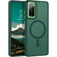 thumbnail image 1 of for Samsung Galaxy S20 FE Case [Compatible with Magsafe], Translucent Matte Back Full Body Protective Cover Anti-Scratch Shockproof Phone Case for Galaxy S20 FE 4G/5G, Green, 1 of 15