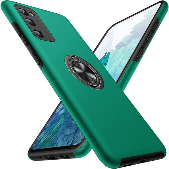 for Samsung Galaxy S20 FE Case,Samsung S20 FE 5G Case with Rotating Kickstand,Heavy Duty Shockproof Soft TPU and Slim Case for Galaxy S20 FE 5G, Green